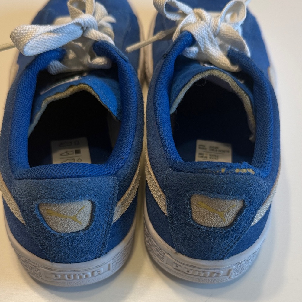 Puma Classic Blue and White Suede Sneakers - Picture 3 of 8
